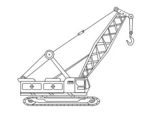 Подъемный кран раскраски