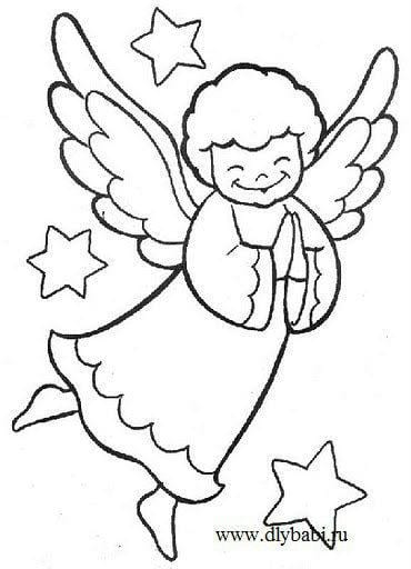 для детей ангел раскраска