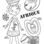 национальный костюм Африки раскраска