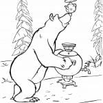 раскраски для детей бесплатно маша и медведь