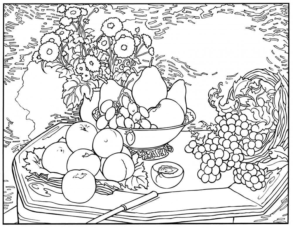 фрукты раскраски (5)