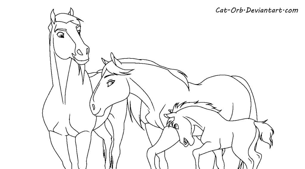 Rain Horse Coloring Page Coloring Panda with regard to Coloring Pages Of Spirit The Horse And Rain
