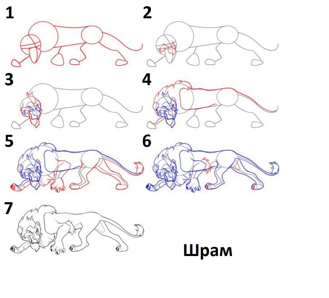 как нарисовать Шрама