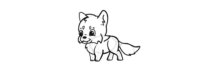 Как нарисовать милого волка