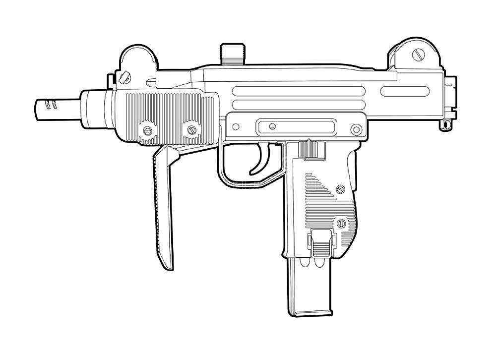 Рисунок пистолет пулемет