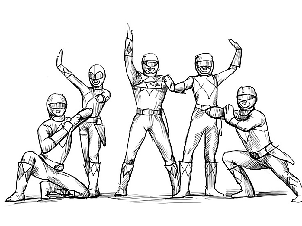 Power rangers рисунок