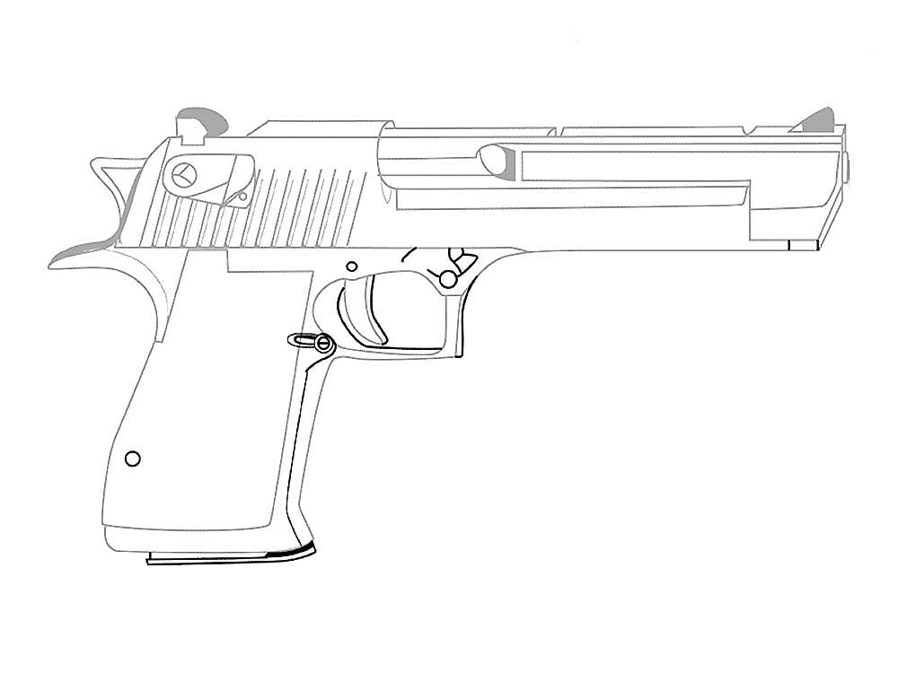 Desert eagle как нарисовать