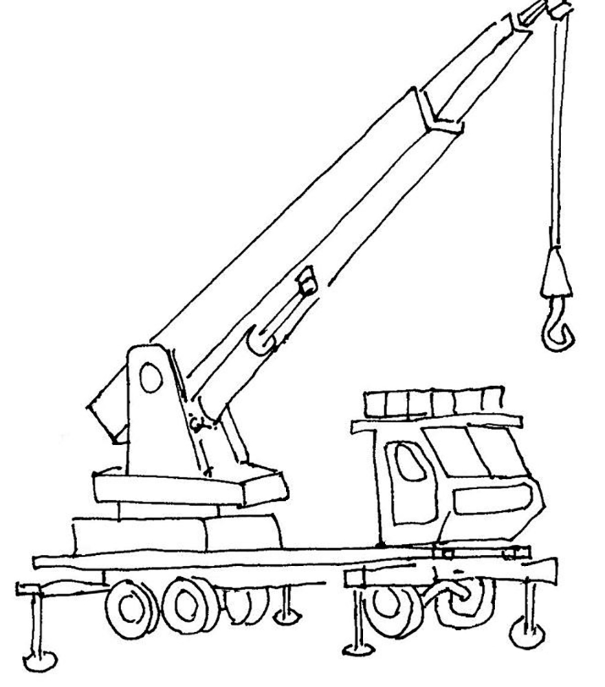 рисунок подъемный кран для детей