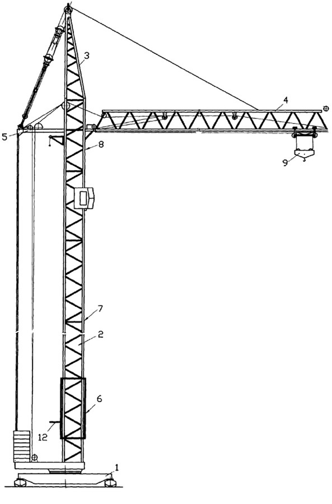 Рисунок крана башенного крана
