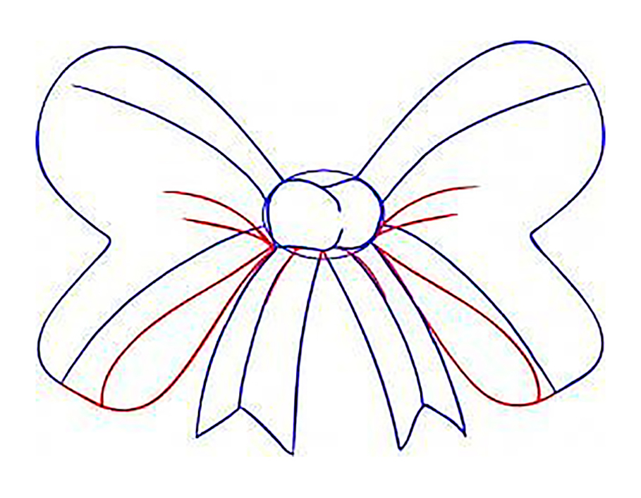 Рисунок для срисовки бантик