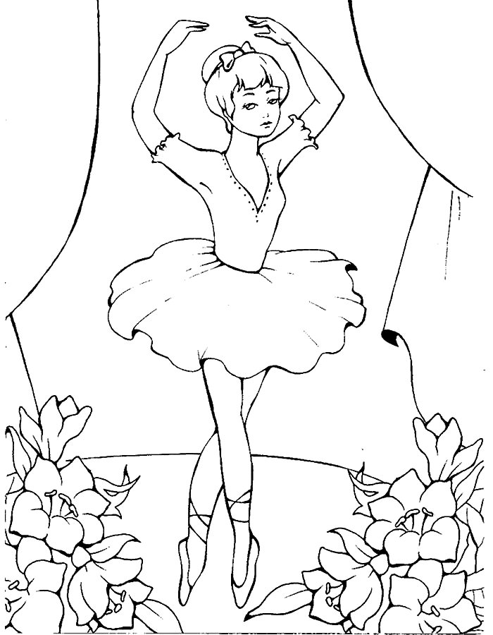 Балерины раскраски (18)