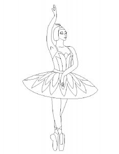 Балерины раскраски (24)
