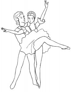 Балерины раскраски (3)