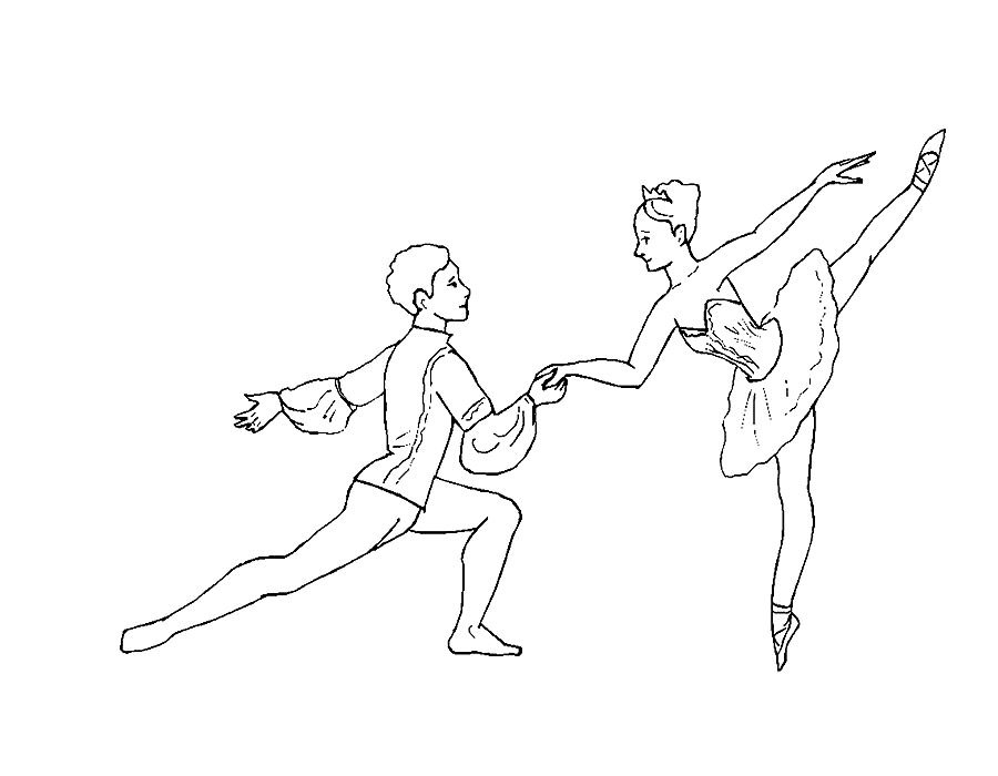Балерины раскраски (30)