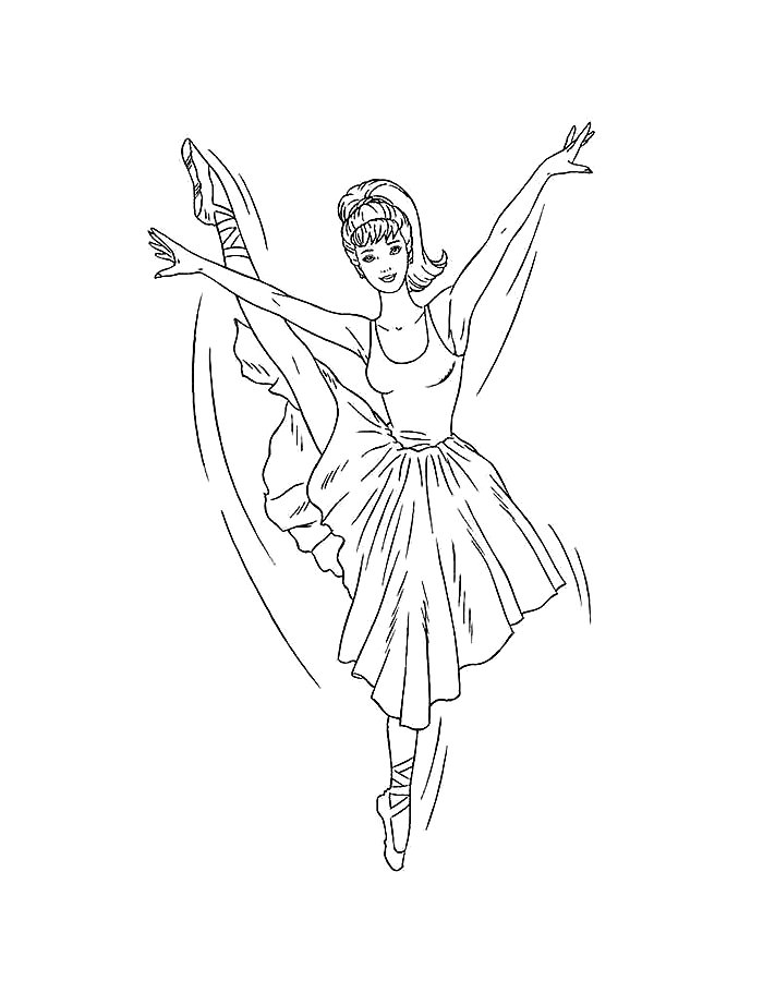 Балерины раскраски (32)