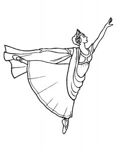 Балерины раскраски (4)