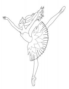 Балерины раскраски (5)