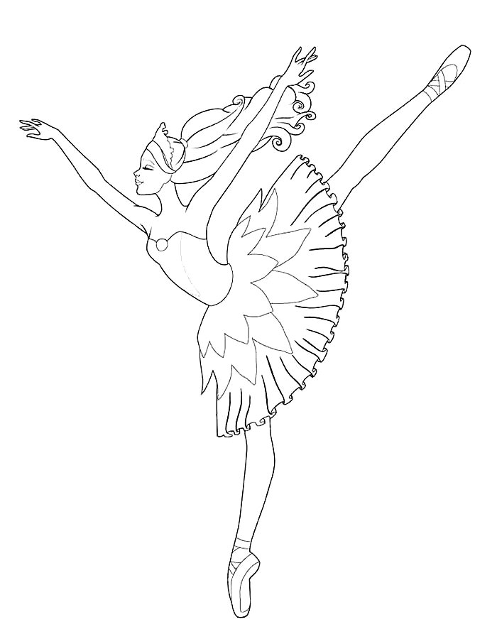 Балерины раскраски (5)