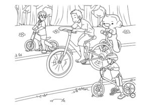 Велосипед картинки раскраски (1)