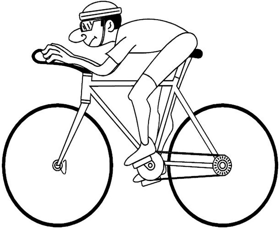 Велосипед картинки раскраски (10)