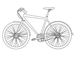 Велосипед картинки раскраски (16)