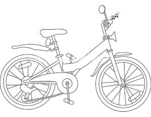 Велосипед картинки раскраски (29)