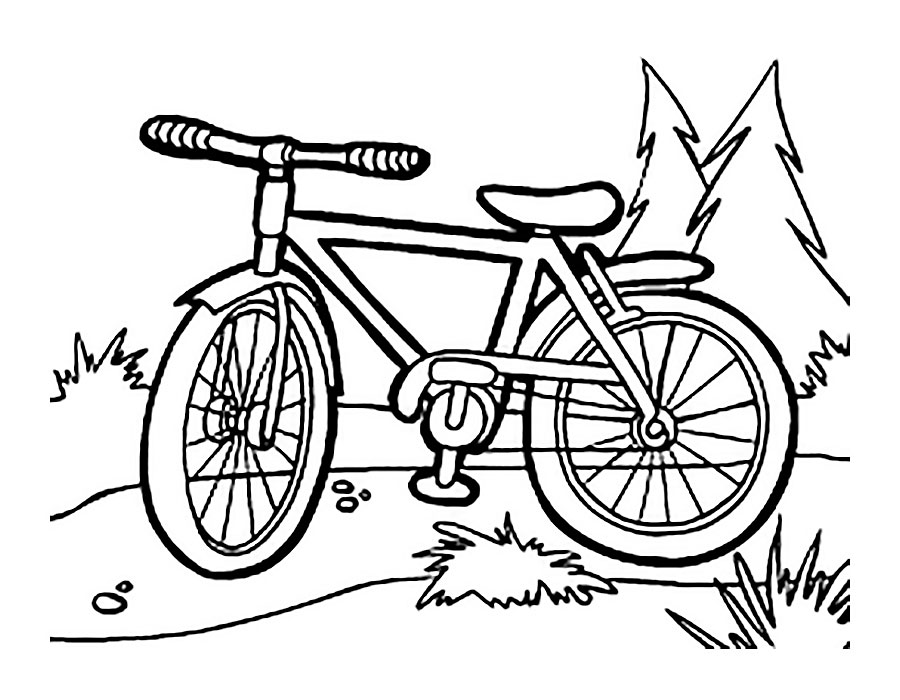 Велосипед картинки раскраски (36)
