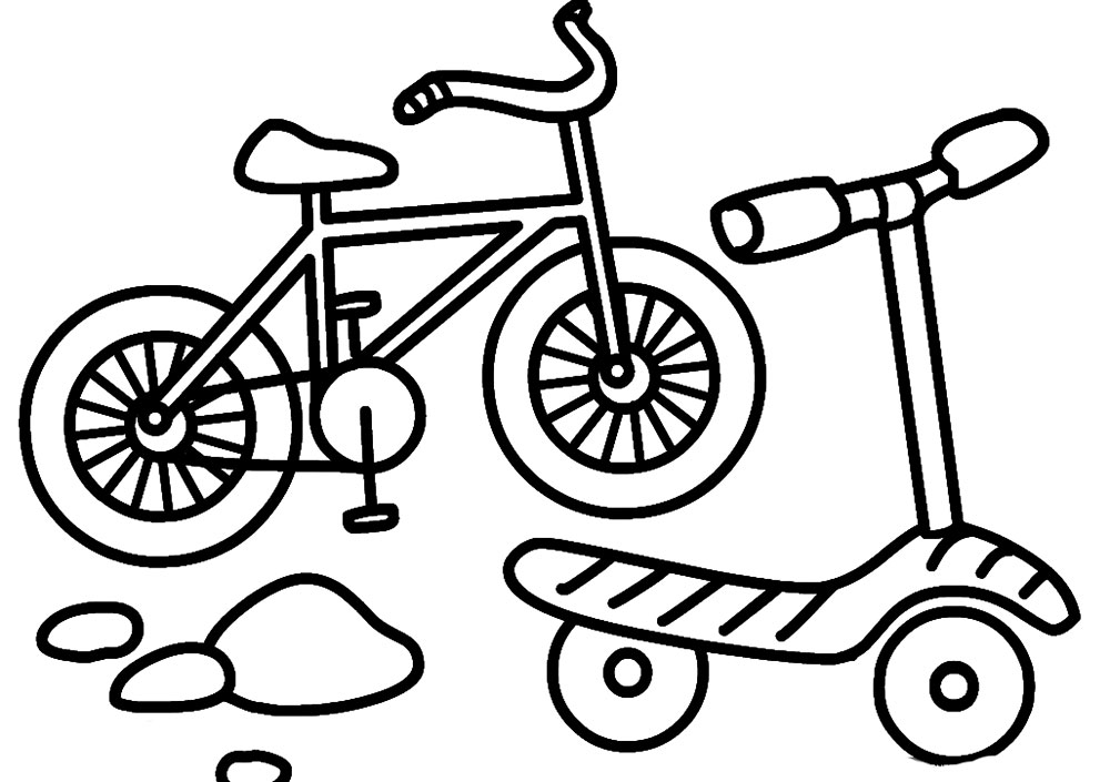 Велосипед картинки раскраски (4)