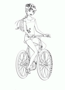 Велосипед картинки раскраски (46)