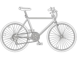 Велосипед картинки раскраски (53)