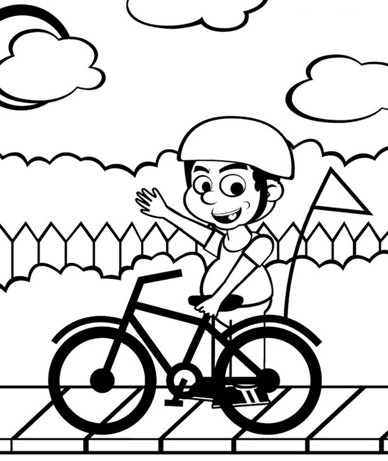 Велосипед картинки раскраски (55)