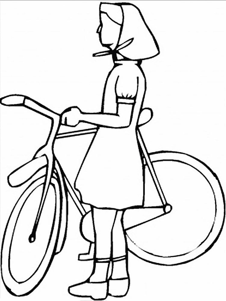 Велосипед картинки раскраски (58)
