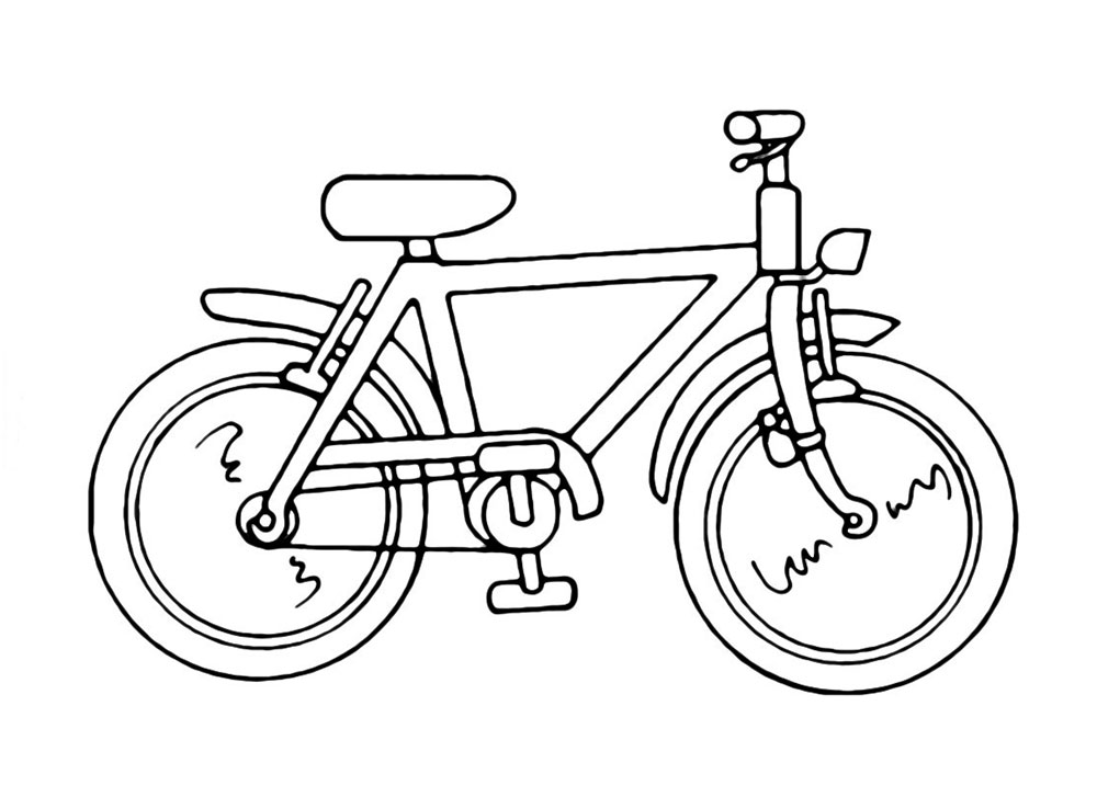 Велосипед картинки раскраски (64)