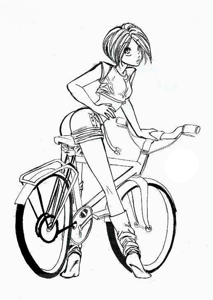 Велосипед картинки раскраски (65)