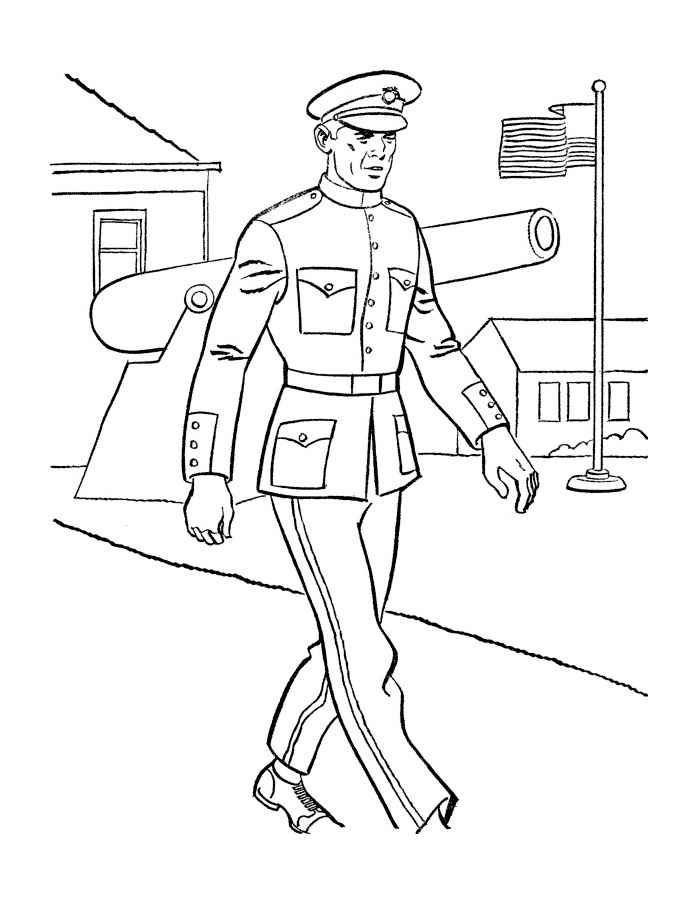 Военные солдаты картинки раскраски (17)