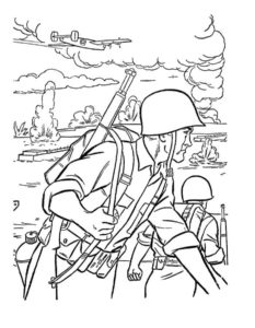 Военные солдаты картинки раскраски (3)