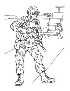 Военные солдаты картинки раскраски (6)