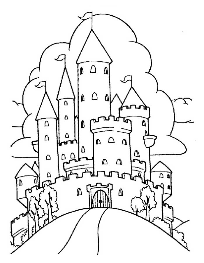 Замок картинки раскраски (11)