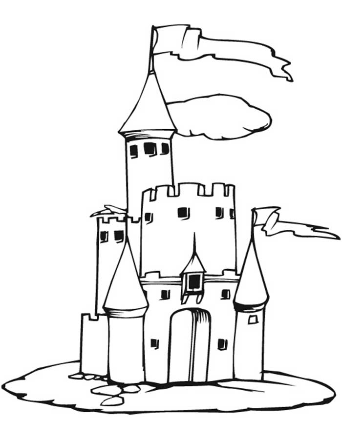 Замок картинки раскраски (14)