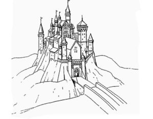 Замок картинки раскраски (19)