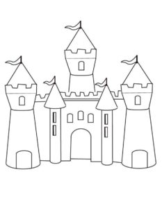 Замок картинки раскраски (2)