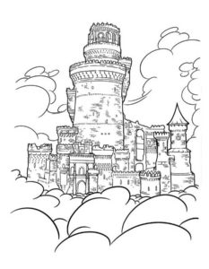Замок картинки раскраски (24)
