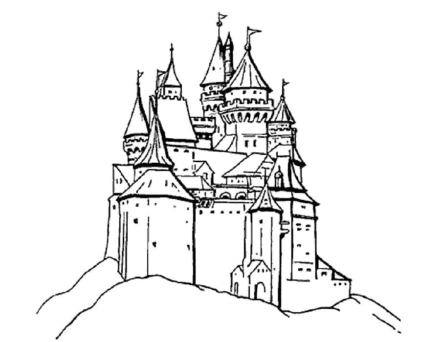 Замок картинки раскраски (7)