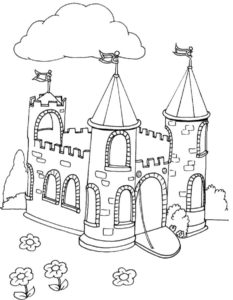 Замок картинки раскраски (9)