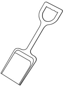 Инструменты лопата картинки раскраски (13)