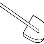 Инструменты лопата картинки раскраски (5)