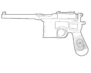 Оружие картинки раскраски (49)