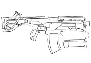 Оружие картинки раскраски (54)