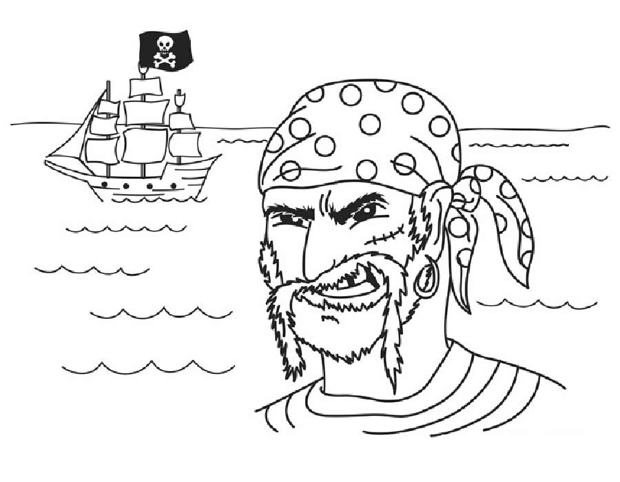 Пираты картинки раскраски (21)