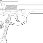 Пистолет картинки раскраски (11)